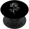 Romantic Rose Flowers Graphic Women Girl Rose Flower Graphic Floral Line Art Rose Flowers Garden PopSockets PopGrip Adesivo