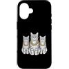 Cool 3 Hip Hop Trio Street Gold Chain Fu Custodia per iPhone 16 Cat Rap Old School Retro Streetwear anni '80 '90 Tre