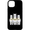 Cool 3 Hip Hop Trio Street Gold Chain Fu Custodia per iPhone 15 Plus Alpaca Lama Rap Old School Retro Streetwear 80s 90s Tre