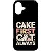 Funny Cat Lover Cake First Cat Always Custodia per iPhone 17 Cake First Cat è sempre carino, compleanno, amante dei gatti
