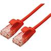 ROLINE UTP DataCenter - Cavo patch Cat6A LSOH, sottile, 0,5 m, colore: Rosso
