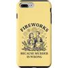 Retro Humor Apparel Custodia per iPhone 7 Plus/8 Plus Fuochi d'artificio perché l'omicidio è sbagliato Famiglia retrò