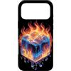 Cool Ice Outfit Custodia per iPhone 17 Pro Max Cubo freddo con ghiaccio e fuoco costume per un look fresco
