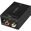 Logilink CA0100 Coassiale e Toslink a convertitore Audio analogico L/R, trasmissioni elettromagnetiche Senza Rumore, Nero
