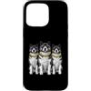 Cool 3 Hip Hop Trio Street Gold Chain Fu Custodia per iPhone 15 Pro Max Akita Dog Rap Old School Retro Streetwear anni '80 '90 Tre