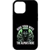 Alpha Wolf Sigma Moon Greek Alpha Wolf S Custodia per iPhone 12 Pro Max Nascondi tua moglie The Alpha is Here Wolf Maschio Werwolf Meme