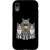 Cool 3 Hip Hop Trio Street Gold Chain Fu Custodia per iPhone XR Cat Rap Old School Retro Streetwear anni '80 '90 Tre
