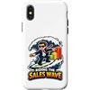 Finance Fun Custodia per iPhone X/XS Cavalcando l'onda delle vendite