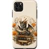 Cute Cottagecore Dragons with Books Desi Custodia per iPhone 11 Pro Max Dragon Reader Book Lover Fantasy, simpatica creatura floreale