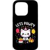 Lets Pawty Birthday Gifts For Girl and B Custodia per iPhone 15 Pro Let's Pawty Camicie Carino Gatto Gattino Pawty Ragazze Ragazzi Compleanno