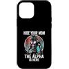 Alpha Wolf Sigma Moon Greek Alpha Wolf S Custodia per iPhone 12 mini Nascondi la tua mamma The Alpha is Here Wolf Maschio Werwolf Meme