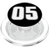 NUMBERED SPORTS ATHLETIC TEAM JERSEY DOU MAGLIA SPORTIVA NUMERO 05 ZERO FIVE ANNO 2005#05 ANTERIORE E POSTERIORE PopSockets PopGrip per MagSafe
