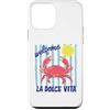 Vintage Amalfi Coast Lemon Summer Graphi Custodia per iPhone 12 mini La Dolce Vita Granchio Limone Italia Costiera Estate Retro Grafica