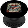 American Coastal Heritage Celebration America 250th 1776-2026 Patriotic Fish Vintage Coastal PopSockets PopGrip Adesivo
