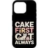 Funny Cat Lover Cake First Cat Always Custodia per iPhone 16 Pro Cake First Cat è sempre carino, compleanno, amante dei gatti