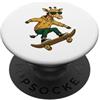 Giraffe Skateboarding Skater Men Boys Ki Skateboard giraffa equitazione Skateboard Skater Graphic PopSockets PopGrip Adesivo