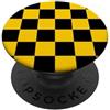 Preposh Giallo Nero Scacchi Preppy Checkerboard Estetica Girly PopSockets PopGrip Adesivo
