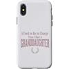 Granddaughter Girl Dad Humor Tees Custodia per iPhone X/XS Ho usato per essere in carica poi ho avuto una nipote Tee 2