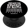 Revelation 17:14 Christian Motivational Gesù è il re cristiano Fede Bibbia Versetto Rivelazione 17:14 PopSockets PopGrip Adesivo