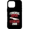 True Crime Merch for Investigative Crime Custodia per iPhone 16 Pro Max Esperto forense dalla nascita 2009 Compleanno a tema crimine vero