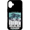 Bahaa's Tee Custodia per iPhone 16 Plus Miami Beach, I Love Miami, Cool Miami Summer Graphic Design