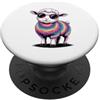 Lamb Sheep Lambs Lover Gifts Tie Dye Sheep Lamb Sunglasses Vibes Farm PopSockets PopGrip Adesivo