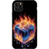 Cool Ice Outfit Custodia per iPhone 11 Pro Max Cubo freddo con ghiaccio e fuoco costume per un look fresco