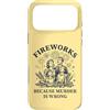 Retro Humor Apparel Custodia per iPhone 17 Pro Max Fuochi d'artificio perché l'omicidio è sbagliato Famiglia retrò