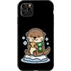 otter winter shell ice cute animal winte Custodia per iPhone 11 Pro Max Carino Lontra Inverno con Shell