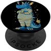 Dragon Pajama Outfit Grafica Grumpy Blue Dragon in pigiama per ragazzi e ragazze PopSockets PopGrip Adesivo