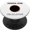 Eclipse 2026 Saragozza Spagna 08.12.2026 eclissi solare PopSockets PopGrip Adesivo