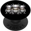Cool 3 Hip Hop Trio Street Gold Chain Fu Axolotl Rap Old School Retro Streetwear anni '80 '90 Tre PopSockets PopGrip Adesivo