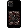 Bootleg Meme Graphics Custodia per iPhone 11 Pro Max La mia pancia fa male duro scheletro Meme Bootleg