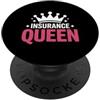 Insurance Agent Vintage Royalty Worker G Divertente assicurazione regina dicendo corona scintilla umorismo PopSockets PopGrip Adesivo