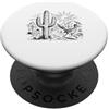 Western Desert Vibes - Gifts & Apparel C Roadrunner Uccello Deserto Saguaro Cactus Arizona Vintage PopSockets PopGrip Adesivo
