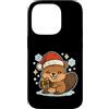 beaver winter santa hat cute animal snow Custodia per iPhone 14 Pro Simpatico castoro invernale con cappello da Babbo Natale