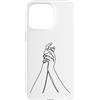 one line art one line drawing line penci Custodia per iPhone 15 Pro Max Linea Continua: Mani in Armonia