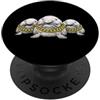 Cool 3 Hip Hop Trio Street Gold Chain Fu Blobfish Rap Old School Retro Streetwear anni '80 '90 Tre PopSockets PopGrip Adesivo