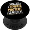 Licensed Broker Vintage Occupation Humor Divertente agente di assicurazione sulla vita dicendo educare proteggere PopSockets PopGrip Adesivo