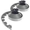 VOUNOT® Bordo Giardino Flessibile, Bordi Aiuole Plastica, con 60 Chiodi di Fissaggio, Lunghezza 20m, Altezza 5cm, Spessore 4mm, Grigio