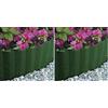 TENAX Ondadeco Verde, Bordura Flessibile in plastica ondulata, Lunghezza 10 m, Altezza 17 cm, Ideale per Contenere Bordure di aiuole, Giardini e vialetti (Confezione da 2)