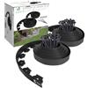 VOUNOT® Bordo Giardino Flessibile, Bordi Aiuole Plastica, con 60 Chiodi di Fissaggio, Lunghezza 20m, Altezza 5cm, Spessore 4mm, Nero