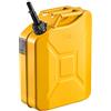 VEVOR Tanica per Carburante in Metallo da 20 L con Beccuccio e Maniglia, Serbatoio del Carburante Resistente alla Corrosione e a Prova di Perdite, alla Maggior Parte di Auto, Moto, Gialla