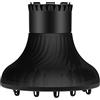 Kodxylytix Diffusore asciugacapelli per capelli ricci e mossi, nero, 16,5 x 15 cm