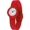 HIP HOP Orologio HWU1332 DONNA NUMBERS COLLECTION quadrante MONO-COLORE BIANCO movimento SOLO TEMPO - 3 LANCETTE QUARZO e CINTURINO SILICONE ROSSO