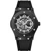 OBLVLO Orologio meccanico classico da uomo, quadrante nero in oro rosa con data, impermeabile, movimento automatico Miyato, cinturino in gomma, HM-GT, HM-GT-BBBR, moderno