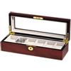 Woolux SW-1087-6C Portaorologi con vetrina Scatola custodia Cofanetto per 6 orologi in legno finitura Ciliegio