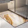 Z·Bling Tappetino Doccia Assorbente 60x90cm,Tappeto Bagno Assorbente Antiscivolo,Tappetino Bagno Diatomite,Tappeto Scendi Doccia,Motivo Geometrico 70