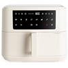 CREATE/FRYER AIR DUAL/Friggitrice senza olio 10 L con divisorio bianco panna/Capacità 7-8 porzioni, Pannello di controllo touch multifunzionale, 10 programmi preinstallati, 2400W