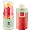 Horuili Frullatore per Frullati Portatile con Coperchio per Bicchiere, 450 ml, Ricaricabile via USB, 8 Lame, per Succhi, Frullati, Omogeneizzati, Viaggi, Palestra